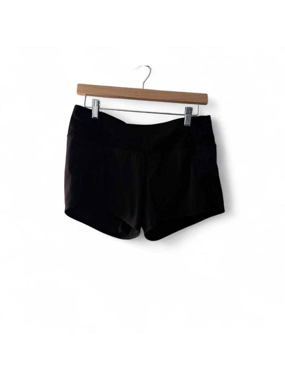 lululemon Run Times Black Lined Running Shorts Size 6